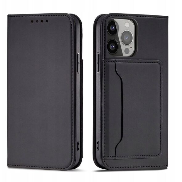 Θήκη κάρτας μαγνήτη etui do iPhone 13 Pro θήκη πορτοφόλι για κάρτες βάση μαύρο