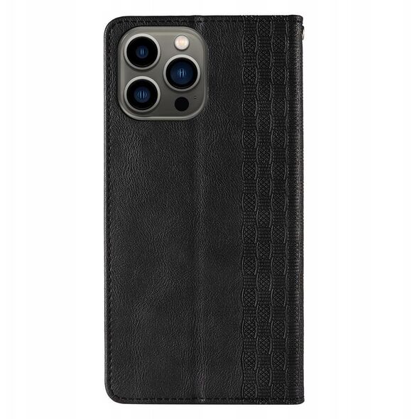 Θήκη Magnet Strap για iPhone 13 Pro πορτοφόλι + mini λουράκι μαύρο
