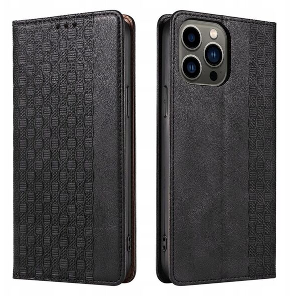 Θήκη Magnet Strap για iPhone 13 Pro πορτοφόλι + mini λουράκι μαύρο