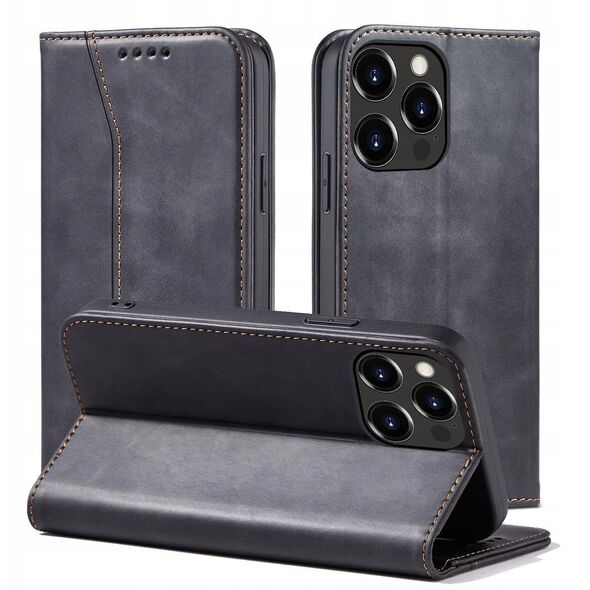 Θήκη Magnet Fancy Case για iPhone 14 Pro με καπάκι, πορτοφόλι, βάση, μαύρο