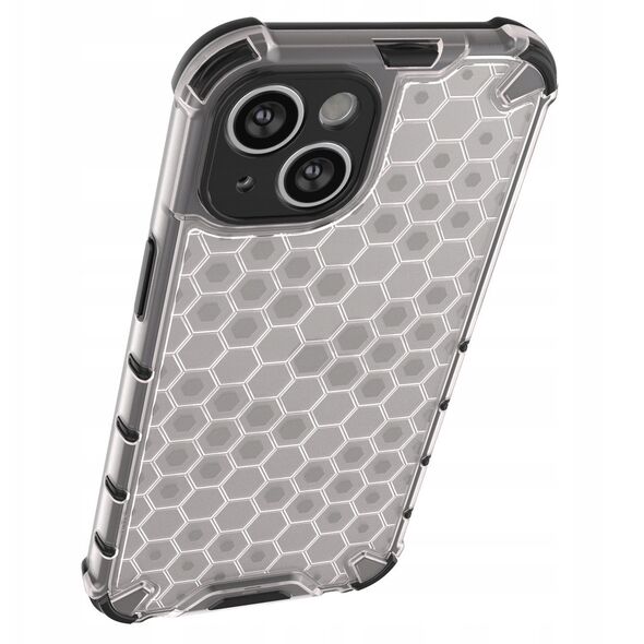 Θήκη Honeycomb iPhone 14 θωρακισμένη υβριδική μαύρη θήκη
