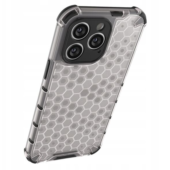 Θήκη Honeycomb iPhone 14 Pro θωρακισμένη υβριδική μαύρη θήκη