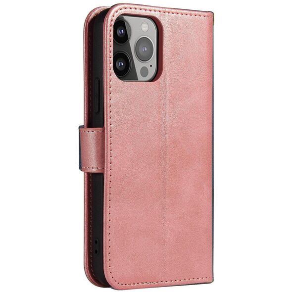 Θήκη Magnet Case Samsung Galaxy S23 με καπάκι πορτοφόλι βάση ροζ
