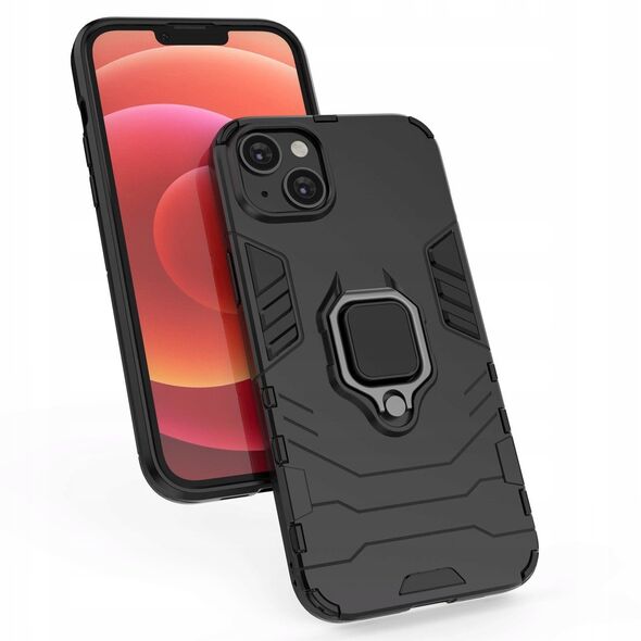 Θήκη Ring Armor για iPhone 14 Plus θωρακισμένη θήκη με μαγνητική λαβή δαχτυλίδι μαύρο