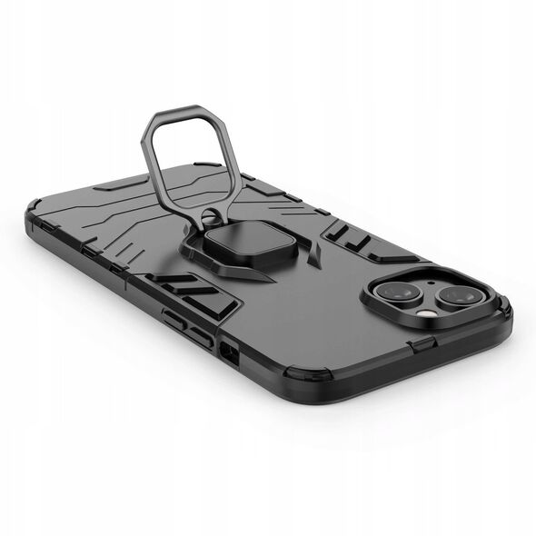 Θήκη Ring Armor για iPhone 14 Plus θωρακισμένη θήκη με μαγνητική λαβή δαχτυλίδι μαύρο