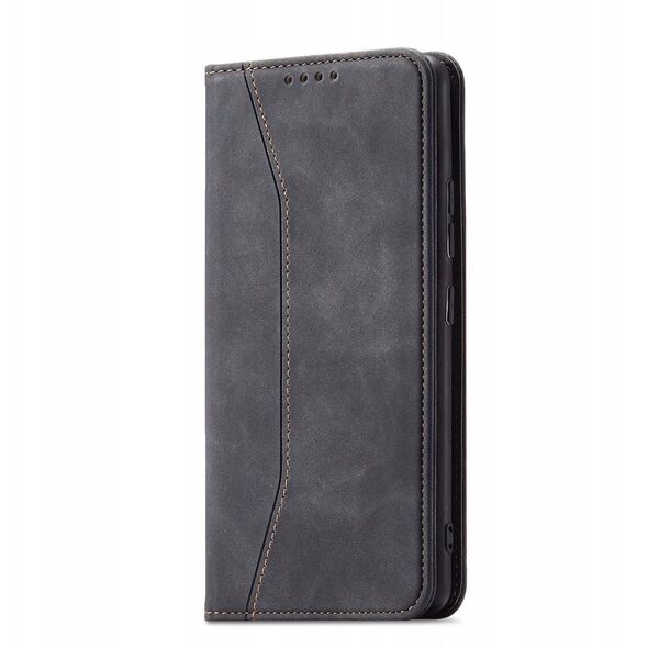Θήκη Magnet Fancy Case Samsung Galaxy S23+ με καπάκι πορτοφόλι βάση στήριξης μαύρο