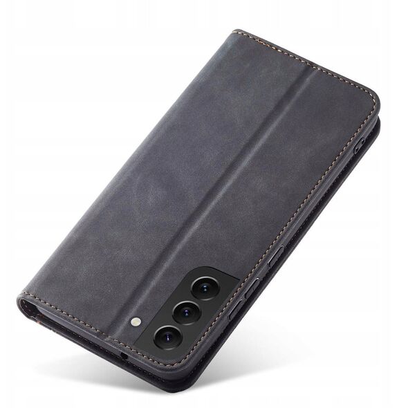 Θήκη Magnet Fancy Case Samsung Galaxy S23+ με καπάκι πορτοφόλι βάση στήριξης μαύρο