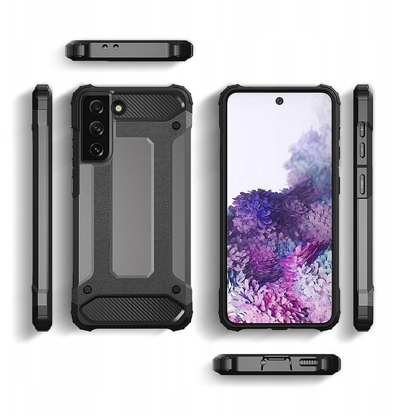Υβριδική θήκη Armor για Samsung Galaxy S23+ θωρακισμένη υβριδική θήκη μαύρη