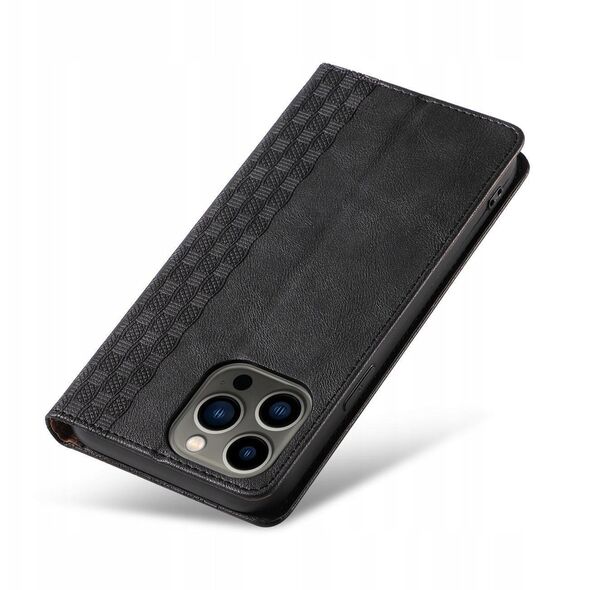 Θήκη Magnet Strap για Samsung Galaxy S23+ με καπάκι, πορτοφόλι, μίνι λουράκι, βάση, μαύρο