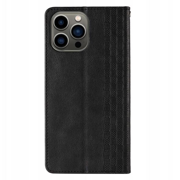 Θήκη Magnet Strap για Samsung Galaxy S23+ με καπάκι, πορτοφόλι, μίνι λουράκι, βάση, μαύρο