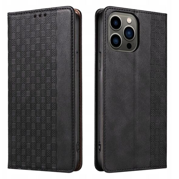 Θήκη Magnet Strap για Samsung Galaxy S23+ με καπάκι, πορτοφόλι, μίνι λουράκι, βάση, μαύρο