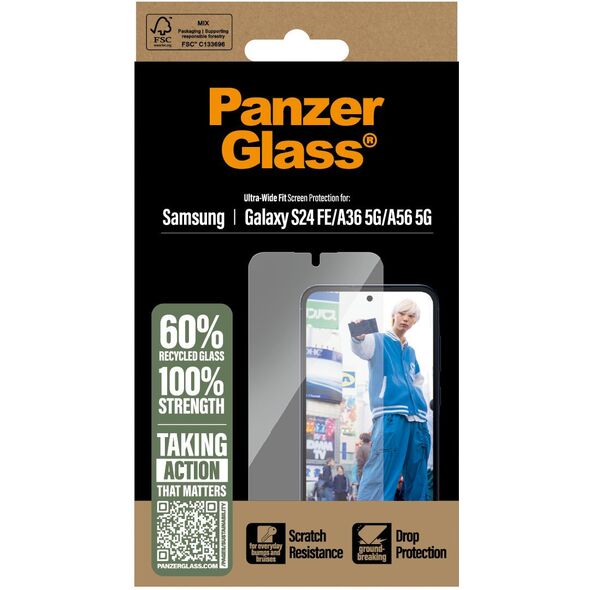 PanzerGlass Screen Protector Galaxy S24 FE/A36 5G/A56 5G UWF