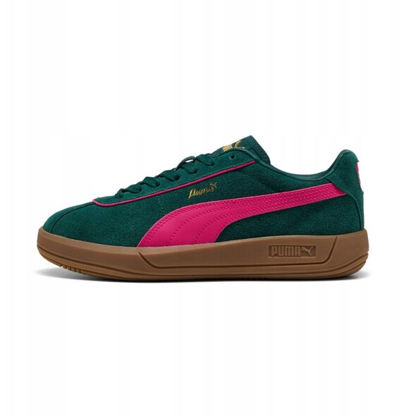 Γυναικεία casual παπούτσια Puma Club Klassika SD, σκούρο πράσινο-ροζ