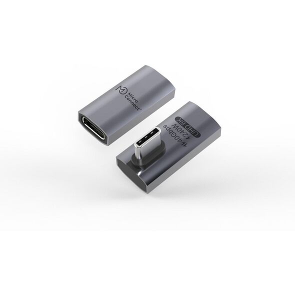 MicroConnect Premium USB4 Gen 3x2 USB-C angeled straight adapter - Adapter (USB4-CCFAS-240W)