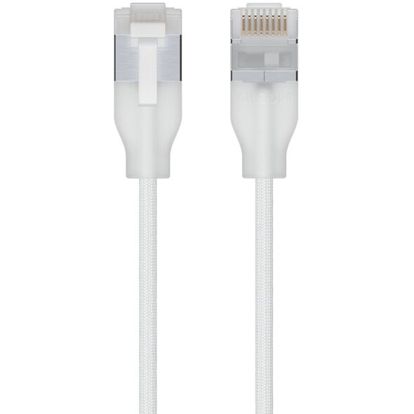 Ubiquiti UACC-Cable-Patch-EL-C6A-15M-W, 15 m, Cat6a, RJ-45, RJ-45, Translucent, White