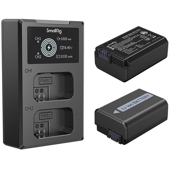 SmallRig 3818 NP-FW50 Battery and Charger Kit