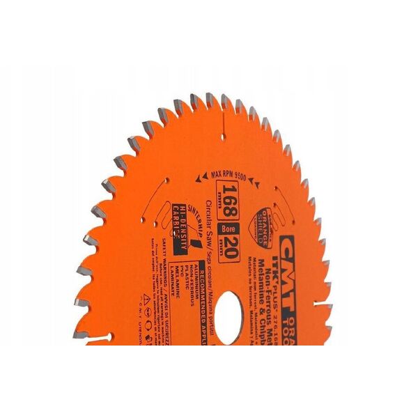 CMT SAW ITH D=168 W=20 Z=52 2/6/32 1.8/1.2