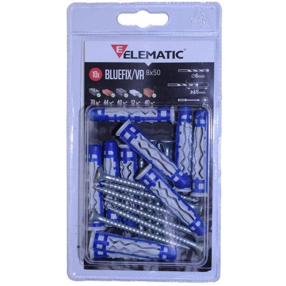 ΒΥΣΜΑ ΝΑΪΛΟΝ ΜΕ ΒΙΔΑ 8X35 BLUEFIX/VA 10ΤΜΧ