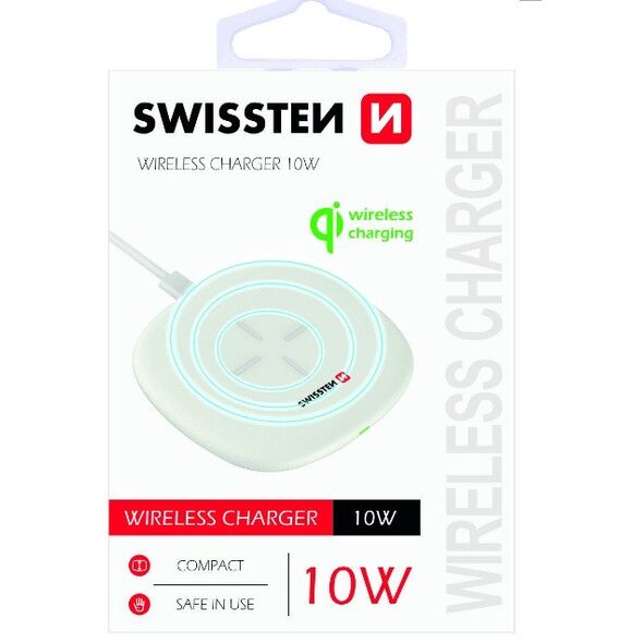 Swissten 10W Wireless charger with USB-C 1.5m cable