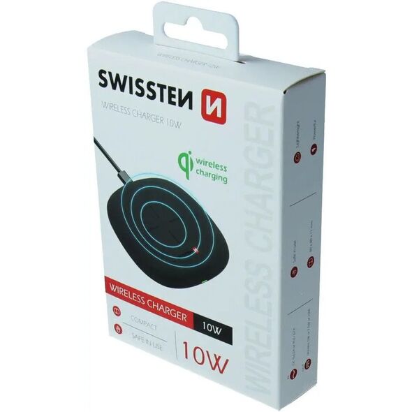 Ασύρματος φορτιστής Swissten 10W με καλώδιο USB-C 1.5m