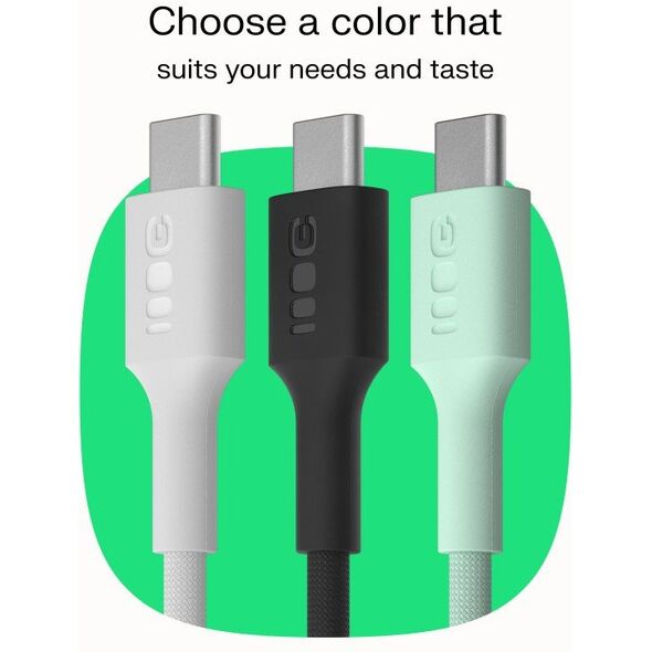 Καλώδιο Green Cell PowerStream USB Type-C Αρσενικό - USB Type-C Αρσενικό 100W Μέντα Πράσινο 0.3m 5904326376137