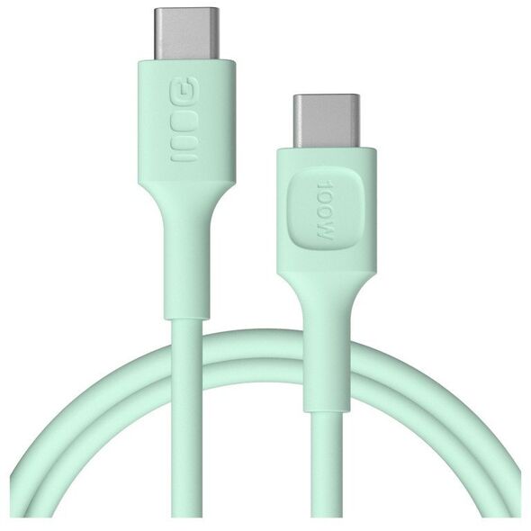 Καλώδιο Green Cell PowerFlex Γρήγορη Φόρτιση USB Type-C Αρσενικό - USB Type-C Αρσενικό 100W Μέντα Πράσινο 2m 5904326376243