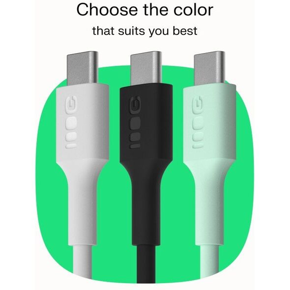 Καλώδιο Green Cell PowerFlex Γρήγορη Φόρτιση USB Type-C Αρσενικό - USB Type-C Αρσενικό 100W Λευκό 2m 5904326376212