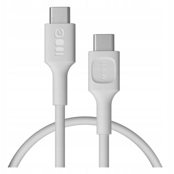 Καλώδιο Green Cell PowerFlex Γρήγορη Φόρτιση USB Type-C Αρσενικό - USB Type-C Αρσενικό 100W Λευκό 0.3m 5904326376199
