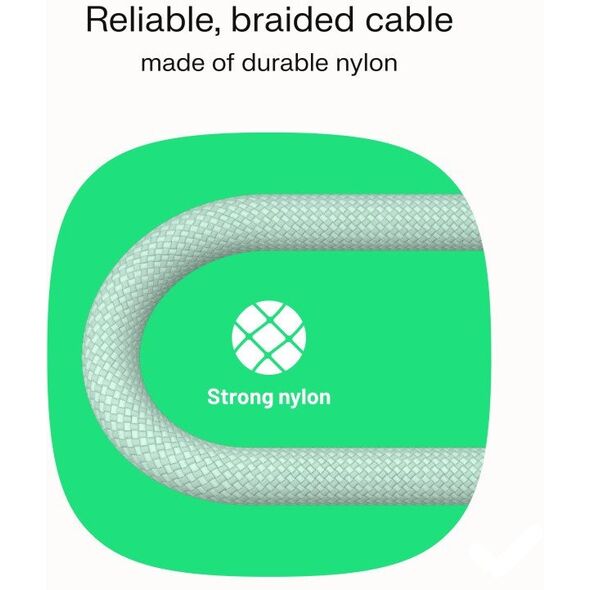 Καλώδιο Green Cell PowerStream USB Type-C Αρσενικό - USB Type-C Αρσενικό 100W Λευκό 2m 5904326376120