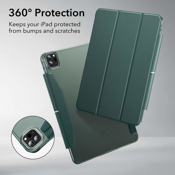 ESR Ascend Trifold θήκη iPad Apple iPad Pro 11 (2024) 27,9 cm (11) Book Cover Πράσινο, Διαφανές