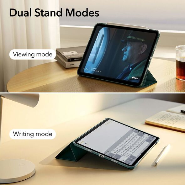 ESR Ascend Trifold θήκη iPad Apple iPad Pro 11 (2024) 27,9 cm (11) Book Cover Πράσινο, Διαφανές