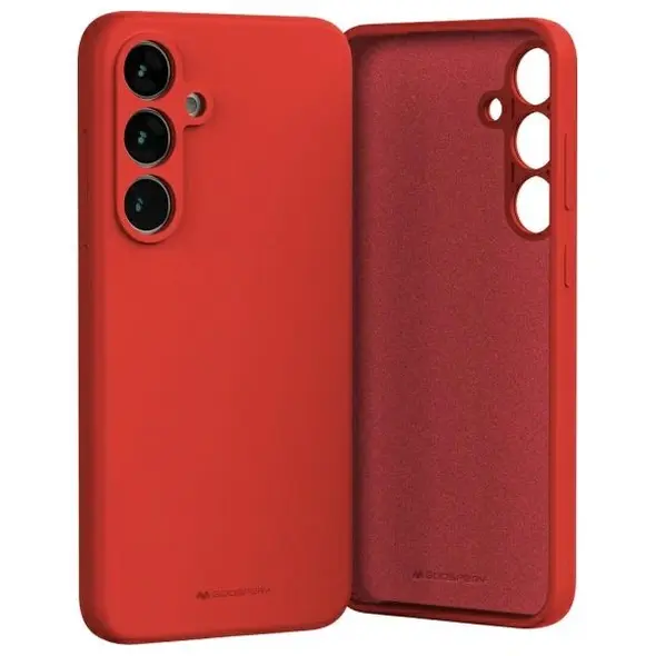 Etui Mercury Silicone do Samsung Galaxy S24 FE czerwony
