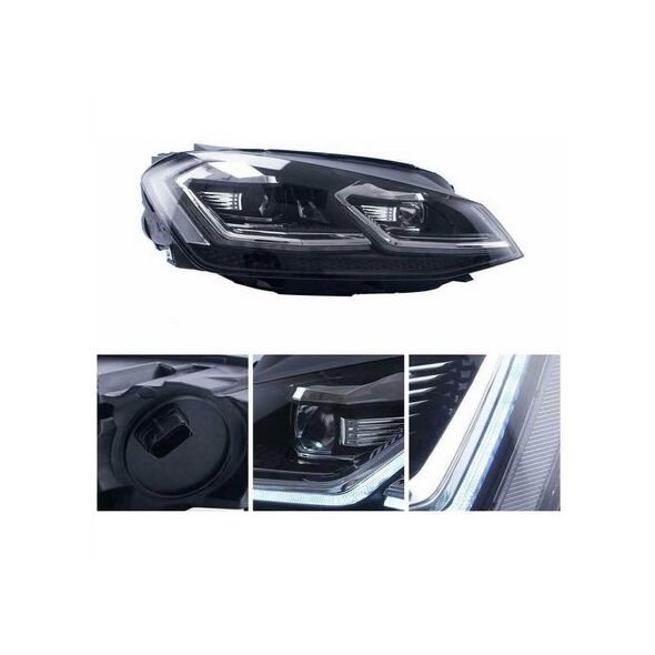 Lampy Volkswagen Golf 7 Przód Chrome