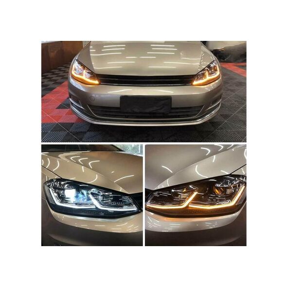 Lampy Volkswagen Golf 7 Przód Chrome