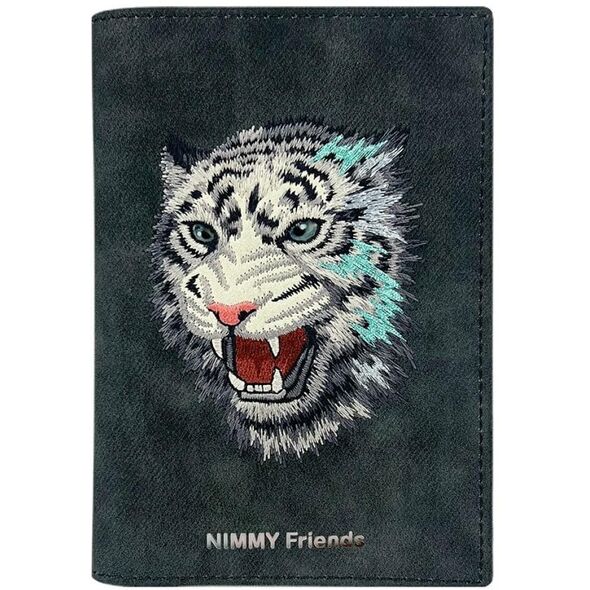 Etui na paszport Nimmy portfel Raptor    Tiger ciemno szary