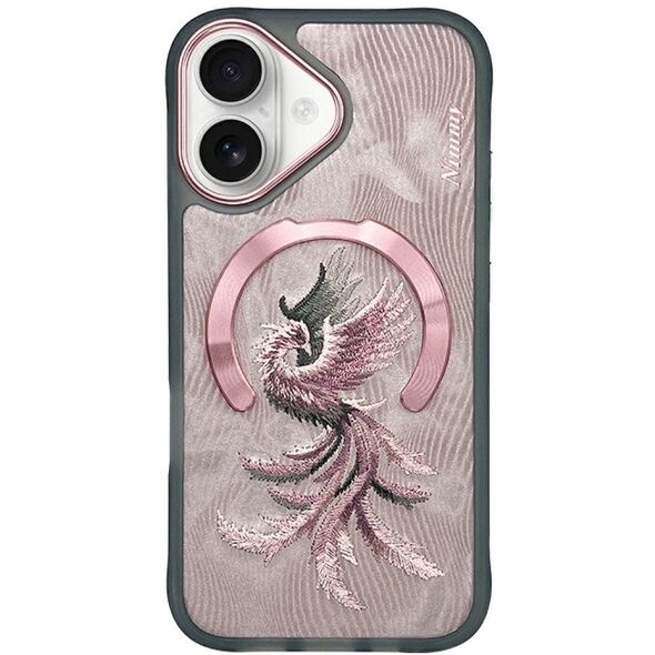 Etui Nimmy Magnetic Fantasy Animal       MagSafe do iPhone 16 różowo złoty