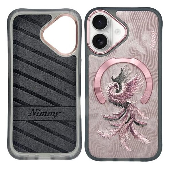 Etui Nimmy Magnetic Fantasy Animal       MagSafe do iPhone 16 różowo złoty