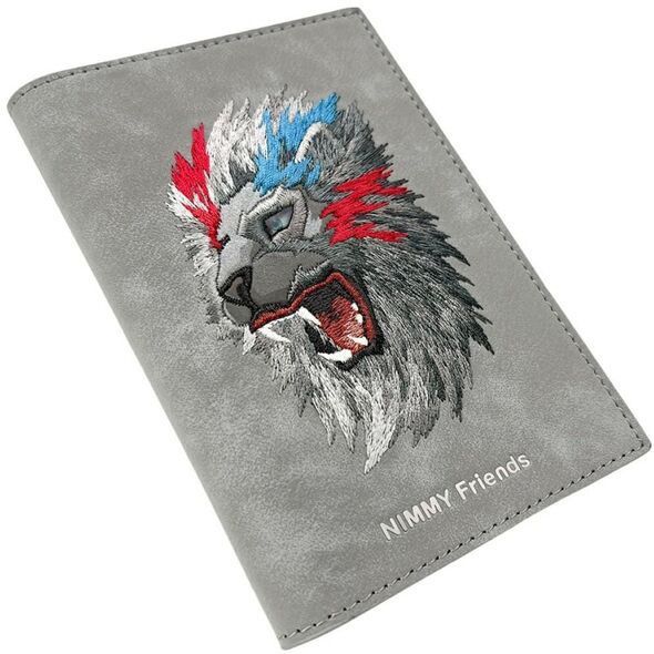 Etui na paszport Nimmy portfel Raptor    Lion szary
