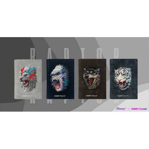 Etui na paszport Nimmy portfel Raptor    Lion szary