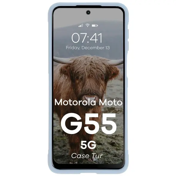 Pancerne etui Bizon Case Tur do Motorola Moto G55 5G jasnoniebieskie