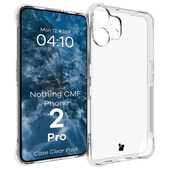 Etui + 2x folia na ekran Bizon Case Clear Pack do Nothing CMF Phone 2 Pro