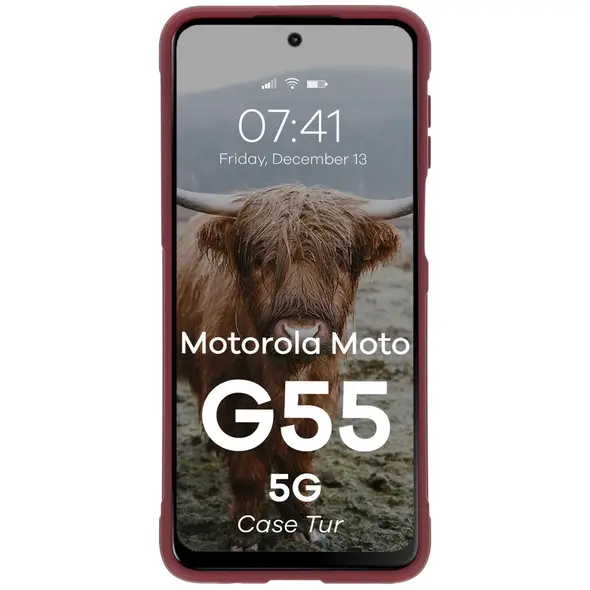 Pancerne etui Bizon Case Tur do Motorola Moto G55 5G burgundowe