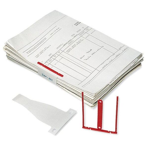 B-binder κόκκινο με ράβδο και ετικέτα 100τμχ/πακ - (100 τμχ)