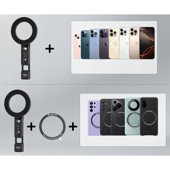 Μαγνητική Βάση Στήριξης Magnes Grip Για 1/4 Iso Τηλέφωνο Iphone Magsafe / Mg-23