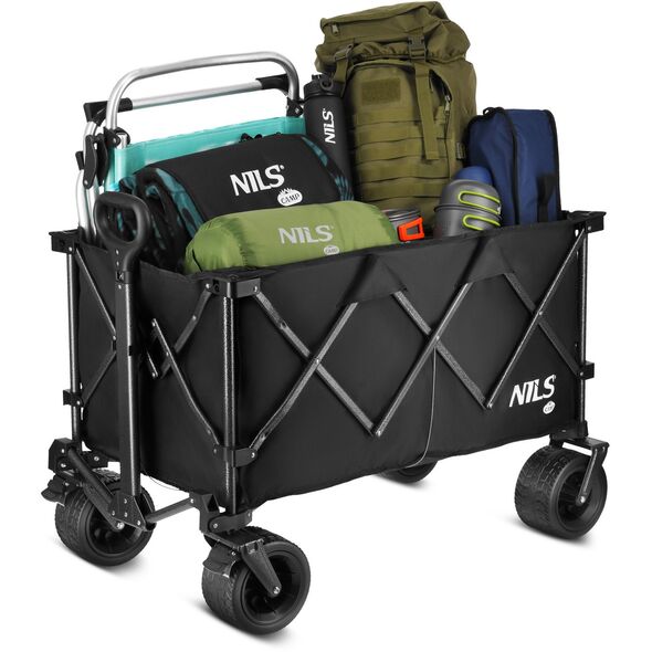 NC2604 WÓZEK CZARNY XXL 180L NILS CAMP