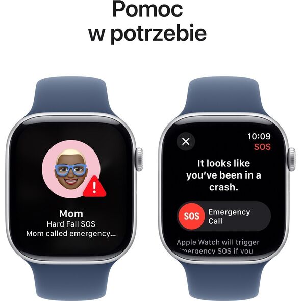 Smartwatch Apple Watch 10 GPS + Cellular 46mm Silver Alu M/L Niebieski  (MWY13ET/A)
