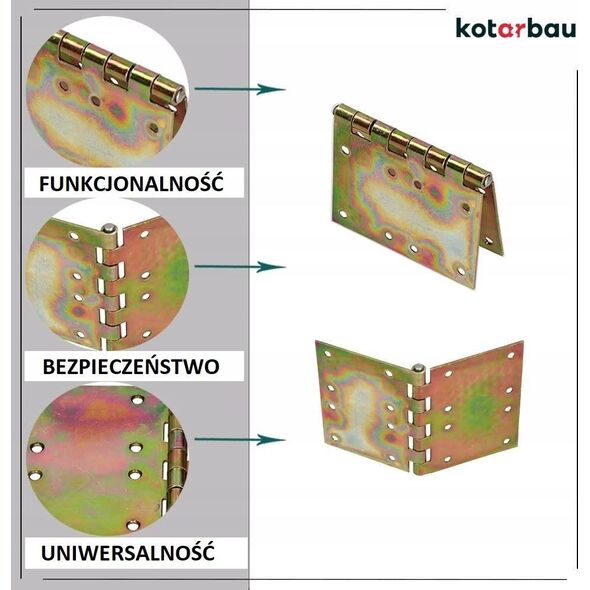 Kotarbau ZAWIAS BUDOWLANY SPLATANY PROSTY 100x150 MM PŁASKI