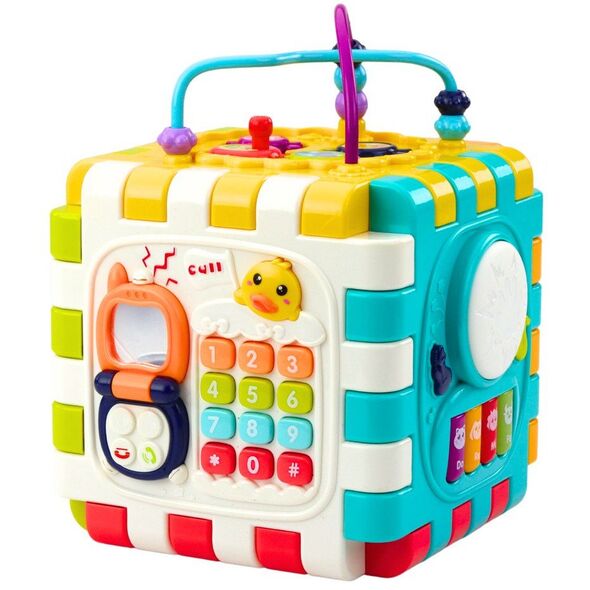 Kostka Edukacyjna Muzyczna Interaktywna Dla Malucha 6w1 LEAN Toys