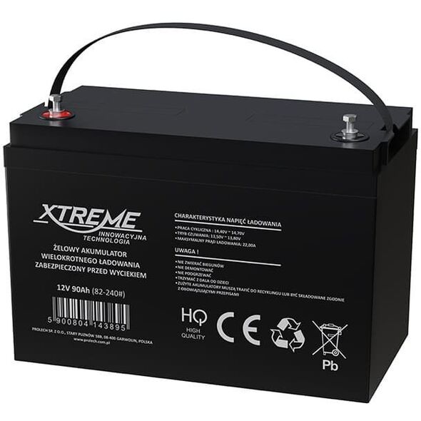 Akumulator żelowy 12V 90Ah XTREME 215x170x330mm