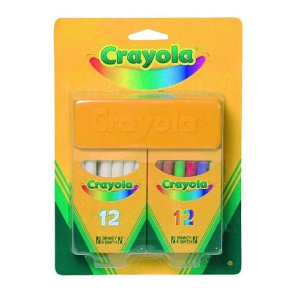 Crayola CRAYOLA Zestaw Kredy Białej i Kolorowej - 98268